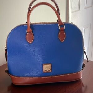 NWT Dooney & Bourke Blue Zip Zip Satchel